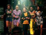 Pop Group Spice Girls Filming in Holborn, June 1997 Fotografie-Druck