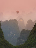Karst Mountain Landscape, View from Moon Hill, Yangshuo, Guilin, Guangxi Province, China Photographic Print by Michele Falzone
