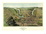 Cumberland, Maryland - Panoramic Map Posters