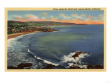 Laguna Beach, California - Aerial of the Coves Along the Coast Posters
