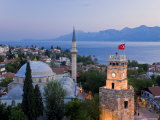 Clocktower, and Tekeli Memet Pasa Mosque, Kaleici, Antalya, Mediterranean Coast, Turkey Photographic Print by Gavin Hellier