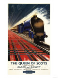 Great Britain - Queen of Scots Pullman Train British Railways Poster Art