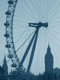 London Eye and Big Ben, South Bank, London, England Fotografie-Druck von Alan Copson