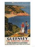 Guernsey, England - Southern/Great Western Rail Couple on Cliff Poster Foto Guernsey, England - Southern/Great Western Rail Couple on Cliff Poster Foto