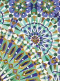 Tile Detail, Hassan II Mosque, Casablanca, Atlantic Coast, Morocco, North Africa Photographic Print by Walter Bibikow