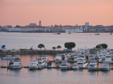 Panama, Panama City, Panama Bay Marina and Casco Viejo at Dawn Photographic Print by Jane Sweeney