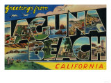 Laguna Beach, California - Large Letter Scenes Prints
