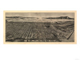 Berkeley, California - Panoramic Map Photo