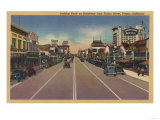 Fresno, CA View - North on Broadway from Tulare St. Prints