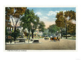 Bridgeport, Connecticut - View of Park and Fairfield Avenues Prints