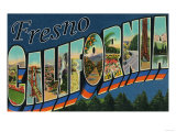 Fresno, California - Large Letter Scenes Prints