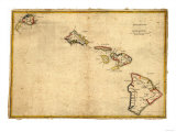 Hawaii - Panoramic State Map Poster