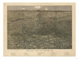 Colorado - Panoramic Map of Denver No. 2 Prints