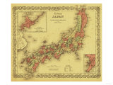 Japan - Panoramic Map Kunstdrucke