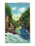 Ithaca, New York - View of Fall Creek Gorge Photo