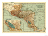 Central America - Panoramic Map Pósters Central America - Panoramic Map Pósters