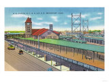 Bridgeport, Connecticut - Exterior View of the Railroad Station Prints