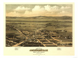 Oregon - Panoramic Map of Jacksonville Photo