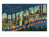 Chico, California - Large Letter Scenes Posters