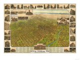 Colorado - Panoramic Map of Denver No. 5 Prints