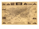 Colorado - Panoramic Map of Denver No. 1 Prints