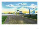 Hartford, Connecticut - View of Brainard Field, Planes Landing and Departing Prints