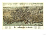Fall River, Massachusetts - Panoramic Map Photo