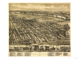 Hoboken, New Jersey - Panoramic Map Fotografía Hoboken, New Jersey - Panoramic Map Fotografía