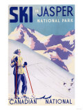 Jasper National Park, Canada - Woman Posing Open Slopes Poster Posters