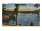 Lake Arrowhead, California - Lake Shore Drive View, Near Dam Photo Lake Arrowhead, California - Lake Shore Drive View, Near Dam Photo