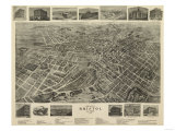 Bristol, Virginia - Panoramic Map Art