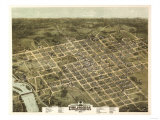 Columbia, South Carolina - Panoramic Map Photo