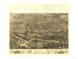 Delphi, Indiana - Panoramic Map Posters