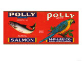 Polly Brand Salmon Label - Alaska Posters