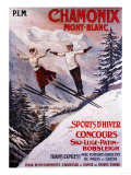 Chamonix Mont-Blanc, France - Skiing Promotional Poster Pósters Chamonix Mont-Blanc, France - Skiing Promotional Poster Pósters