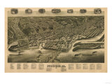 Dubuque, Iowa - Panoramic Map Posters