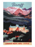 Banff, Alberta, Canada - Overview of the Banff Springs Hotel Poster Plakaty Banff, Alberta, Canada - Overview of the Banff Springs Hotel Poster Plakaty