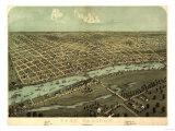 East Saginaw, Michigan - Panoramic Map Prints