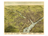 Bangor, Maine - Panoramic Map Photo