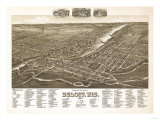 Beloit, Wisconsin - Panoramic Map Art