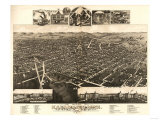 Kalamazoo, Michigan - Panoramic Map Prints
