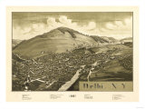 Delhi, New York - Panoramic Map Posters