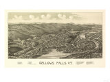 Bellows Falls, Vermont - Panoramic Map Posters