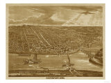 Davenport, Iowa - Panoramic Map Posters