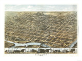 Dayton, Ohio - Panoramic Map Posters
