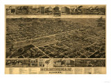 Birmingham, Alabama - Panoramic Map Photo