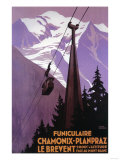 Chamonix-Mont Blanc, France - Funicular Railway to Brevent Mt. Billeder Chamonix-Mont Blanc, France - Funicular Railway to Brevent Mt. Billeder