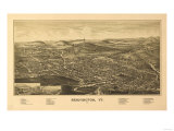 Bennington, Vermont - Panoramic Map Posters