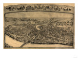 Enfield, Connecticut - Panoramic Map Prints