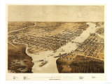 Green Bay, Wisconsin - Panoramic Map Prints